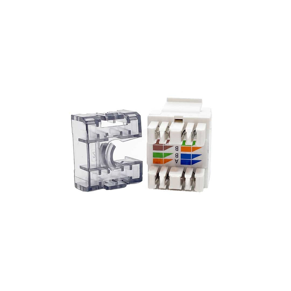 RJ45 CAT6 180 Degree Premium Punch Down Slim Keystone Jack