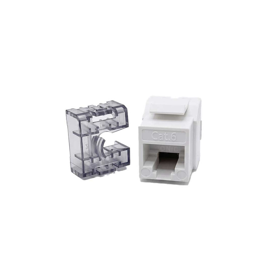 RJ45 CAT6 180 Degree Premium Punch Down Slim Keystone Jack